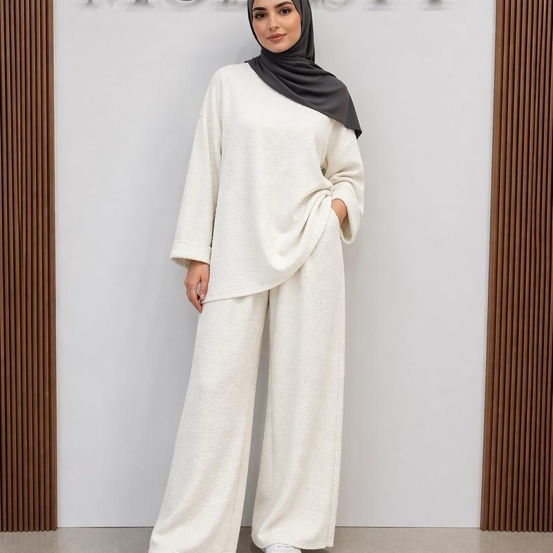 {MAY MODESTY}Women's summer high quality Co-Ord in texture fabric Fit (UK 8-22) - Womenswear - Suits Co ord pants and top