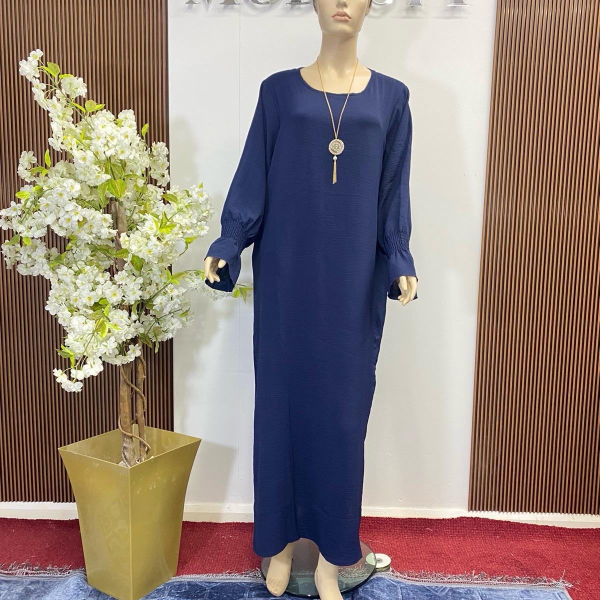 {MAY MODESTY} Gorgeous maxi/Abaya with pockets and shearing sleeves in soft crepe fabric size (S,M,L) available womenswear’