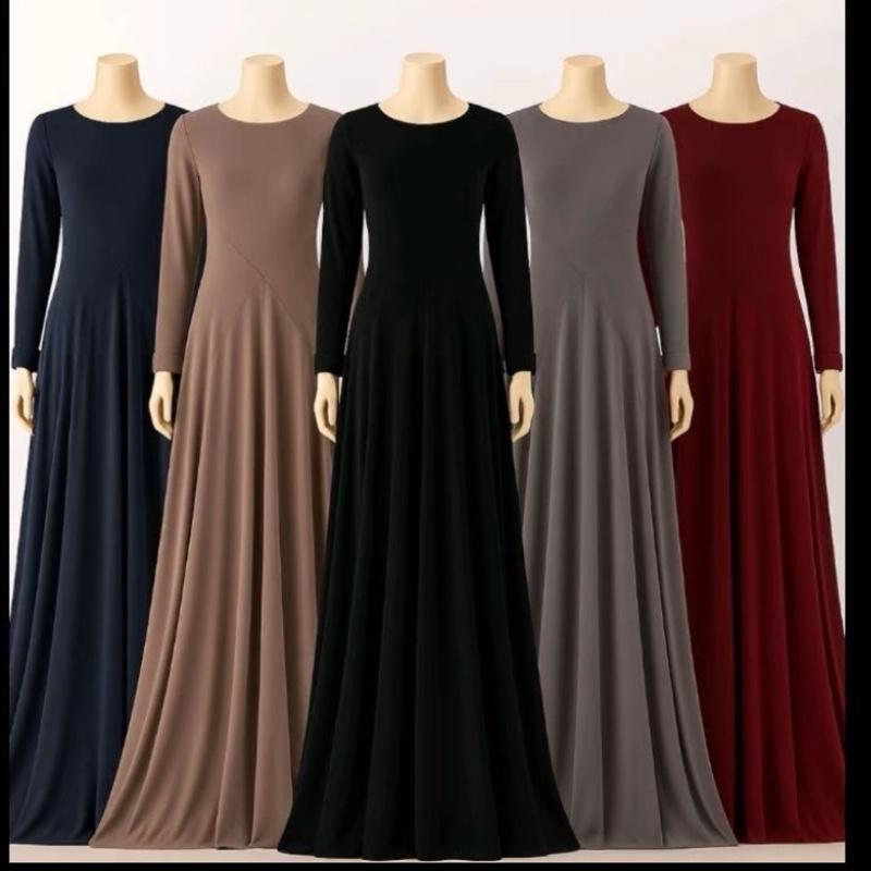 Our gorgeous soft jersey flowy umbrella abaya with pockets in all beautiful colours size(50–58).