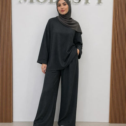 {MAY MODESTY}Women's summer high quality Co-Ord in texture fabric  Fit (UK 8-22) - Womenswear - Suits Co ord pants and top