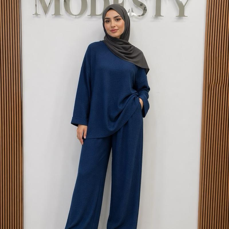 {MAY MODESTY}Women's summer high quality Co-Ord in texture fabric  Fit (UK 8-22) - Womenswear - Suits Co ord pants and top