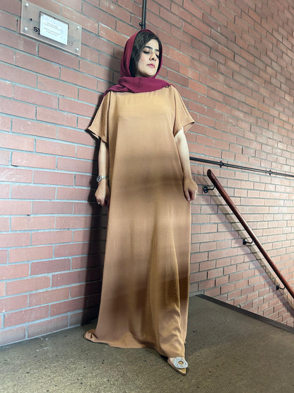 MAY MODESTY) high qualight slil dress for any open abaya size(50---58)