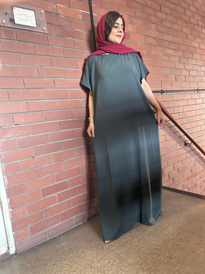 MAY MODESTY) high qualight slil dress for any open abaya size(50---58)