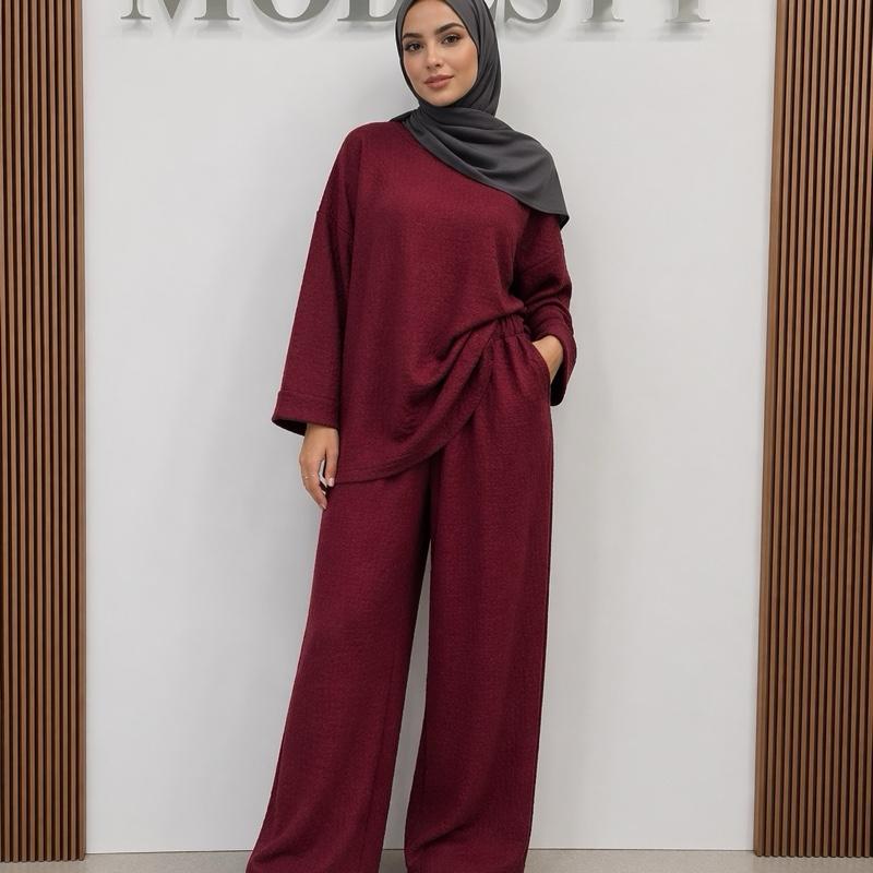 {MAY MODESTY}Women's summer high quality Co-Ord in texture fabric  Fit (UK 8-22) - Womenswear - Suits Co ord pants and top