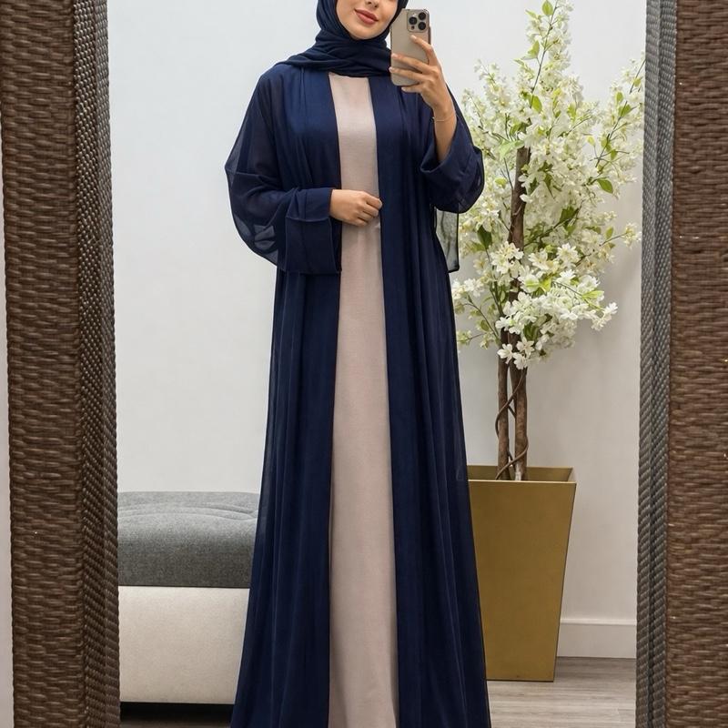 May modesty chiffon open abaya with belt only open/outer abaya you will get perfect for summer (50—58) available
