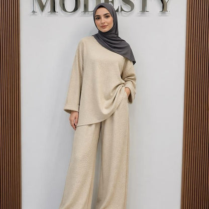 {MAY MODESTY}Women's summer high quality Co-Ord in texture fabric  Fit (UK 8-22) - Womenswear - Suits Co ord pants and top