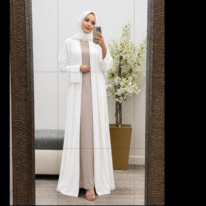 May modesty chiffon open abaya with belt only open/outer abaya you will get perfect for summer (50—58) available