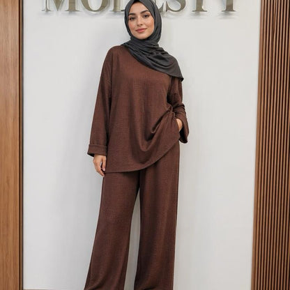 {MAY MODESTY}Women's summer high quality Co-Ord in texture fabric  Fit (UK 8-22) - Womenswear - Suits Co ord pants and top
